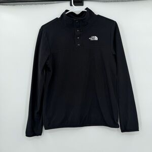 The north face button snap black pullover boys large